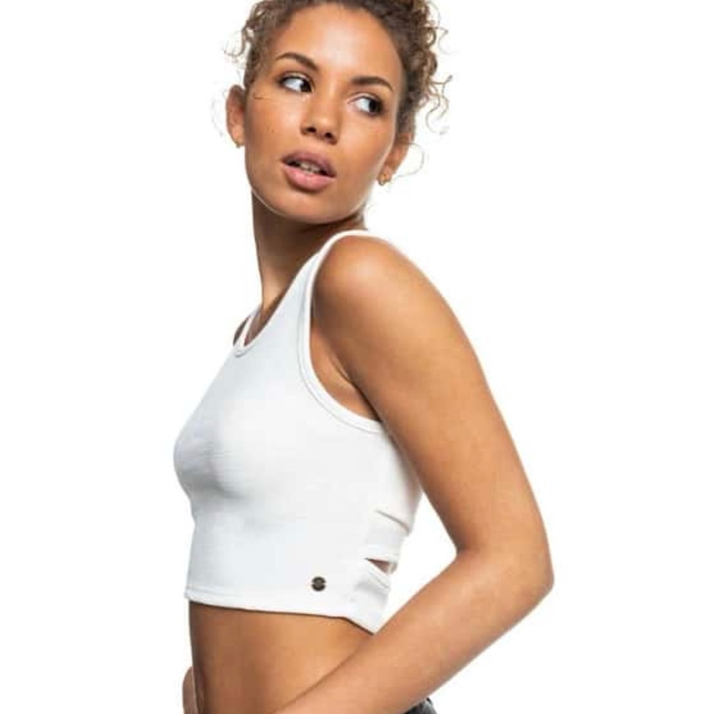 Roxy Good Keepsake Crop Top - White